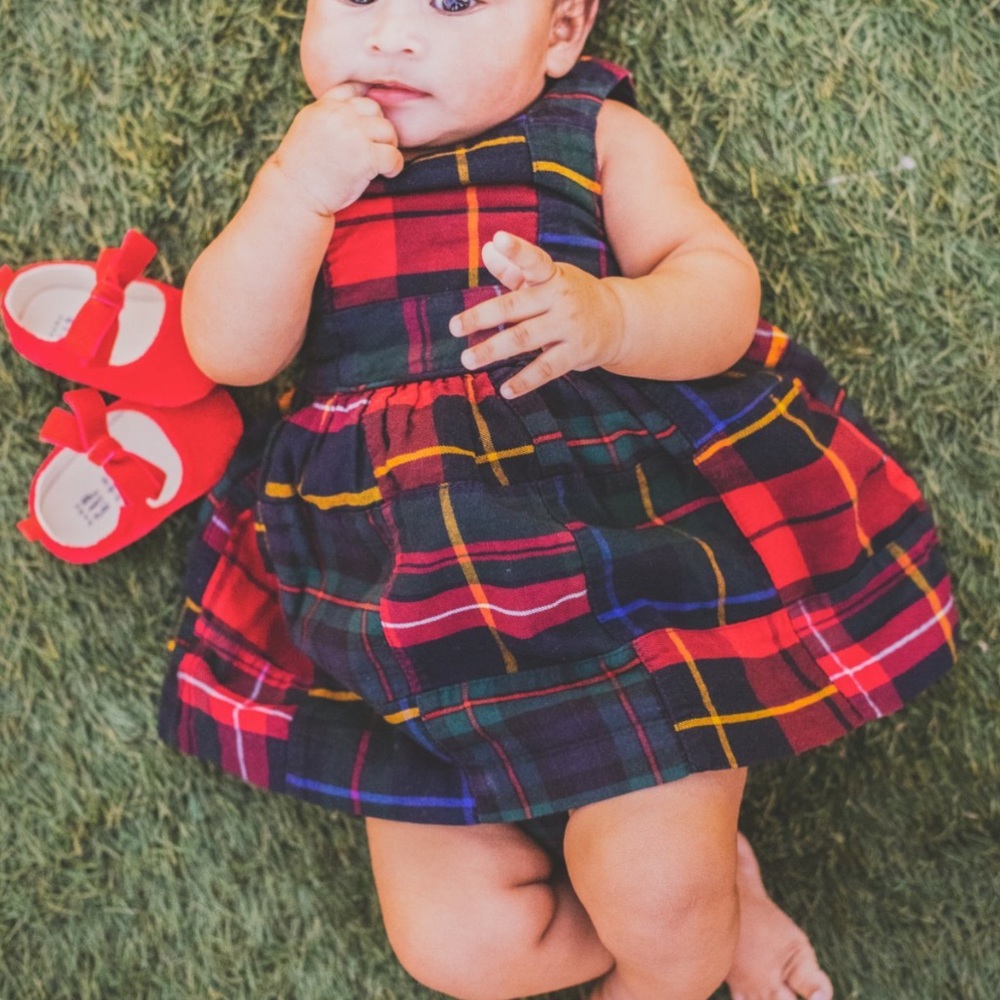 Ralph Lauren, red plaid dress , 6 months